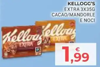 Eté KELLOGG'S EXTRA 3X35G CACAO/MANDORLE E NOCI offerta