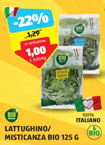 ALDI LATTUGHINO/ MISTICANZA BIO 125 G offerta