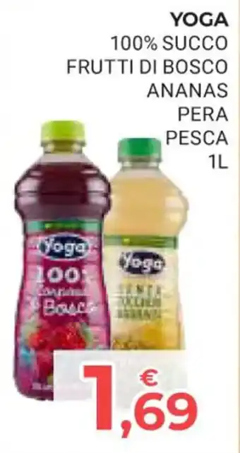 YOGA 100% SUCCO FRUTTI DI BOSCO ANANAS PERA PESCA 1L