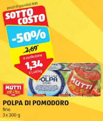 MUTTI POLPA DI POMODORO fine 3 x 300 g