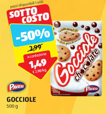ALDI PAVESI GOCCIOLE 500 g offerta