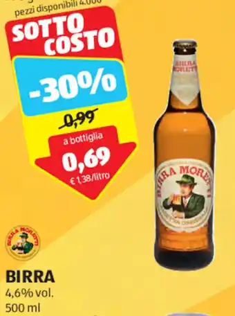 ALDI BIRRA MORETTI 500 ml offerta