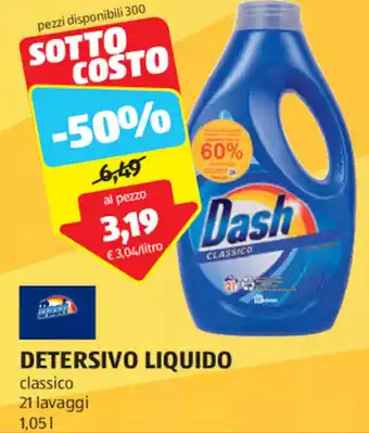ALDI Dash DETERSIVO LIQUIDO classico 21 lavaggi 1,05 l offerta