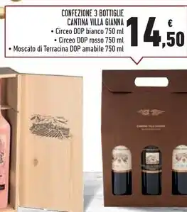 Conad Superstore Cantina villa gianna confezione 3 bottiglie offerta