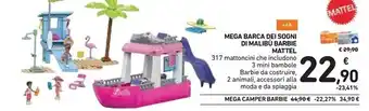 Spazio Conad Mattel mega barca dei sogni di malibu barbie offerta
