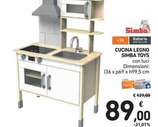 Spazio Conad Simba toys cucina legno offerta