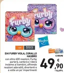 Spazio Conad Hasbro ehi furby viola, corallo offerta