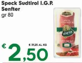 Eurospar Speck Sudtirol I.G.P. Senfter gr 80 offerta
