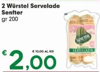 Eurospar 2 Würstel Servelade Senfter gr 200 offerta