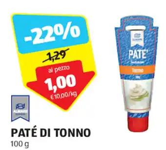 ALDI PATÉ DI TONNO 100 g offerta