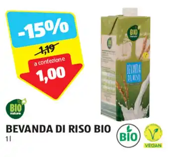 ALDI BEVANDA DI RISO BIO 1 l offerta