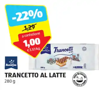 ALDI TRANCETTO AL LATTE 280 g offerta