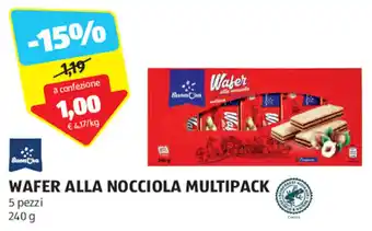 ALDI WAFER ALLA NOCCIOLA MULTIPACK 240 g offerta
