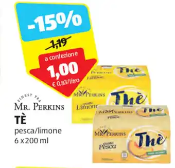 ALDI MR. PERKINS TÈ pesca/limone 6 x 200 ml offerta
