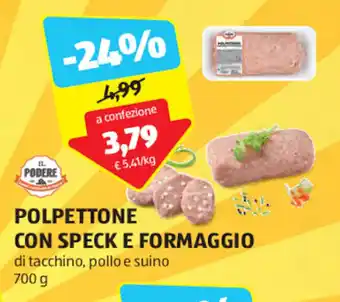 ALDI POLPETTONE CON SPECK E FORMAGGIO 700 g offerta