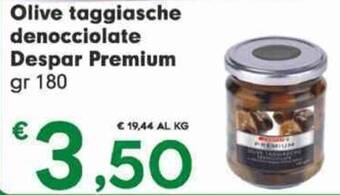 Eurospar Olive taggiasche denocciolate Despar Premium gr 180 offerta