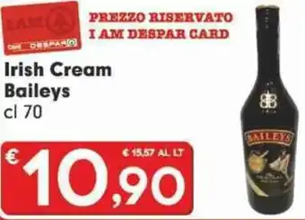 Eurospar Irish Cream Baileys cl 70 offerta