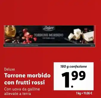 Deluxe Torrone morbido con frutti rossi 180 g confezione