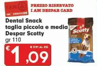 Dental Snack taglia piccola e media Despar Scotty gr 110