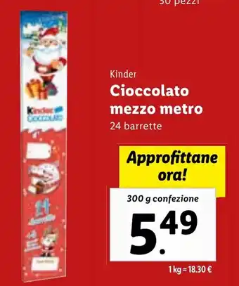 Lidl Kinder Cioccolat 300 g confezione offerta