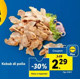 Lidl Kebab di pollo 350 g confezione offerta