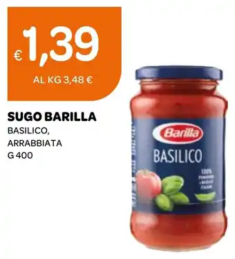 Ekom SUGO BARILLA BASILICO, ARRABBIATA G 400 offerta
