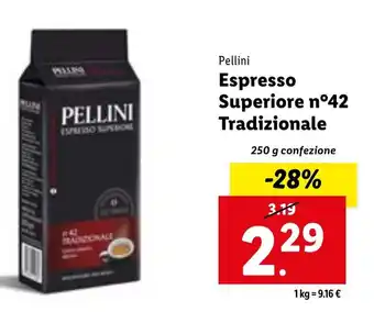 Lidl Pellini Espresso Superiore n°42 Tradizionale 250 g confezione offerta