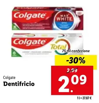 Lidl Colgate Dentifricio 75 ml confezione offerta