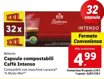 Lidl Bellarem Capsule compostabili Caffè Intenso offerta