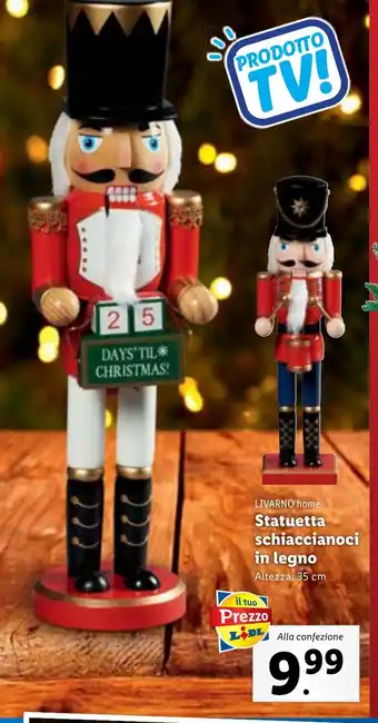 Lidl LIVARNO home Statuetta schiaccianoci in legno 35 cm offerta