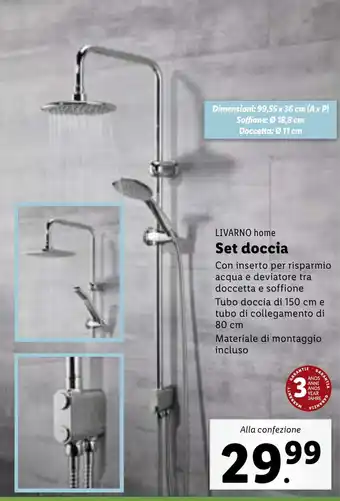 Lidl LIVARNO home Set doccia offerta