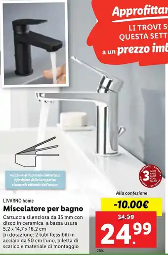 Lidl LIVARNO home Miscelatore per bagno offerta