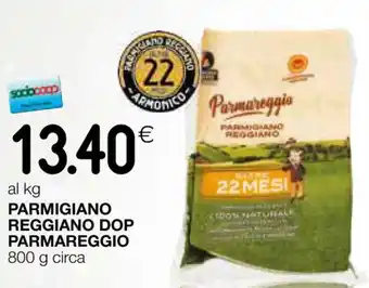 Coop PARMIGIANO REGGIANO DOP PARMAREGGIO 800 g circa offerta