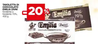 Coop TAVOLETTA DI CIOCCOLATO EMILIA ZAINI 400 g offerta