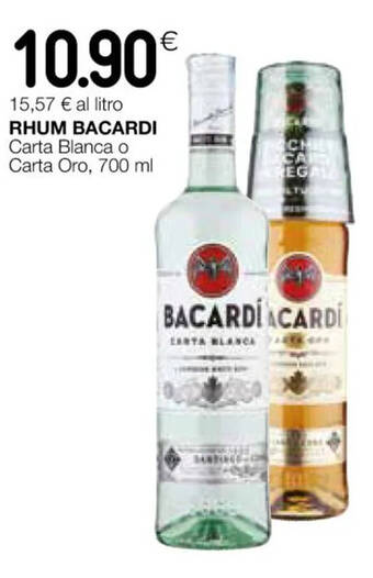 Coop RHUM BACARDI Carta Blanca o Carta Oro, 700 ml offerta