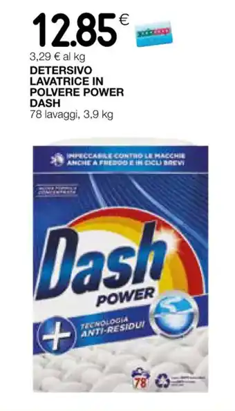 Coop DETERSIVO LAVATRICE IN POLVERE POWER DASH 78 lavaggi, 3,9 kg offerta