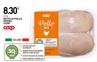 Coop PETTO DI POLLO INTERO COOP offerta