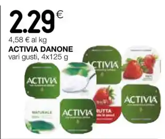 Coop ACTIVIA DANONE vari gusti, 4x125 g offerta