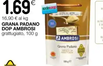 Coop GRANA PADANO DOP AMBROSI grattugiato, 100 g offerta