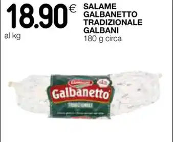 Coop SALAME GALBANETTO TRADIZIONALE GALBANI 180 g circa offerta