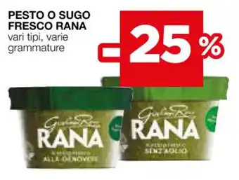 Coop PESTO O SUGO FRESCO RANA vari tipi offerta