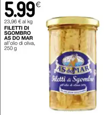Coop FILETTI DI SGOMBRO AS DO MAR all'olio di oliva, 250 g offerta