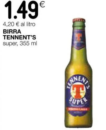 Coop BIRRA TENNENT'S super, 355 ml offerta