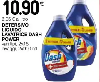 Coop DETERSIVO LIQUIDO LAVATRICE DASH POWER vari tipi, 2x18 lavaggi, 2x900 ml offerta