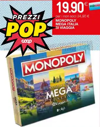 Coop MONOPOLY MEGA ITALIA SI VIAGGIA offerta