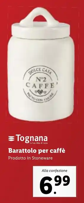 Lidl Tognana Barattolo per caffè offerta