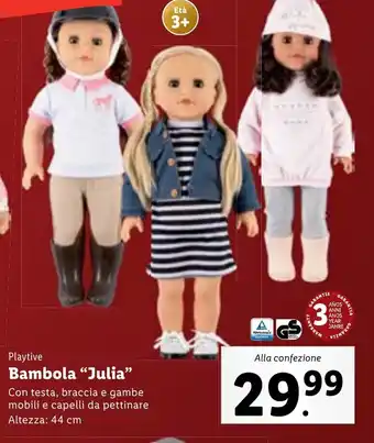 Lidl Playtive Bambola "Julia" offerta