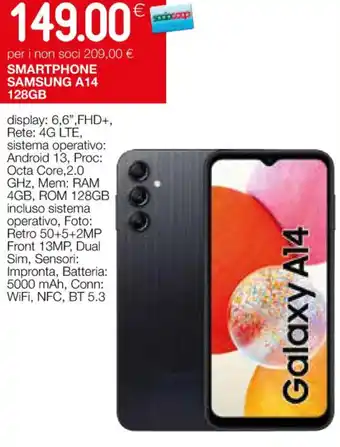 Coop SMARTPHONE SAMSUNG A14 128GB offerta