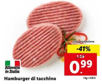 Lidl Hamburger di tacchino offerta