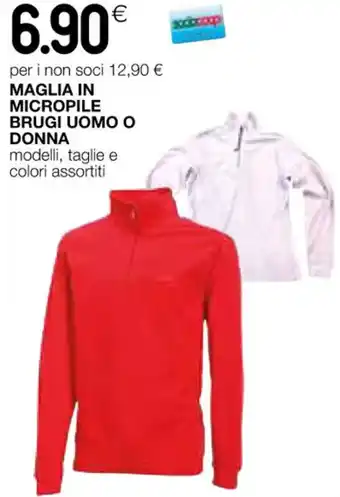 Coop MAGLIA IN MICROPILE BRUGI UOMO O DONNA offerta